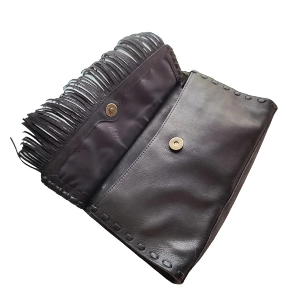 Fringe Embossed Leather Fossil Bag EUC ❤️ - Picture 13 of 16